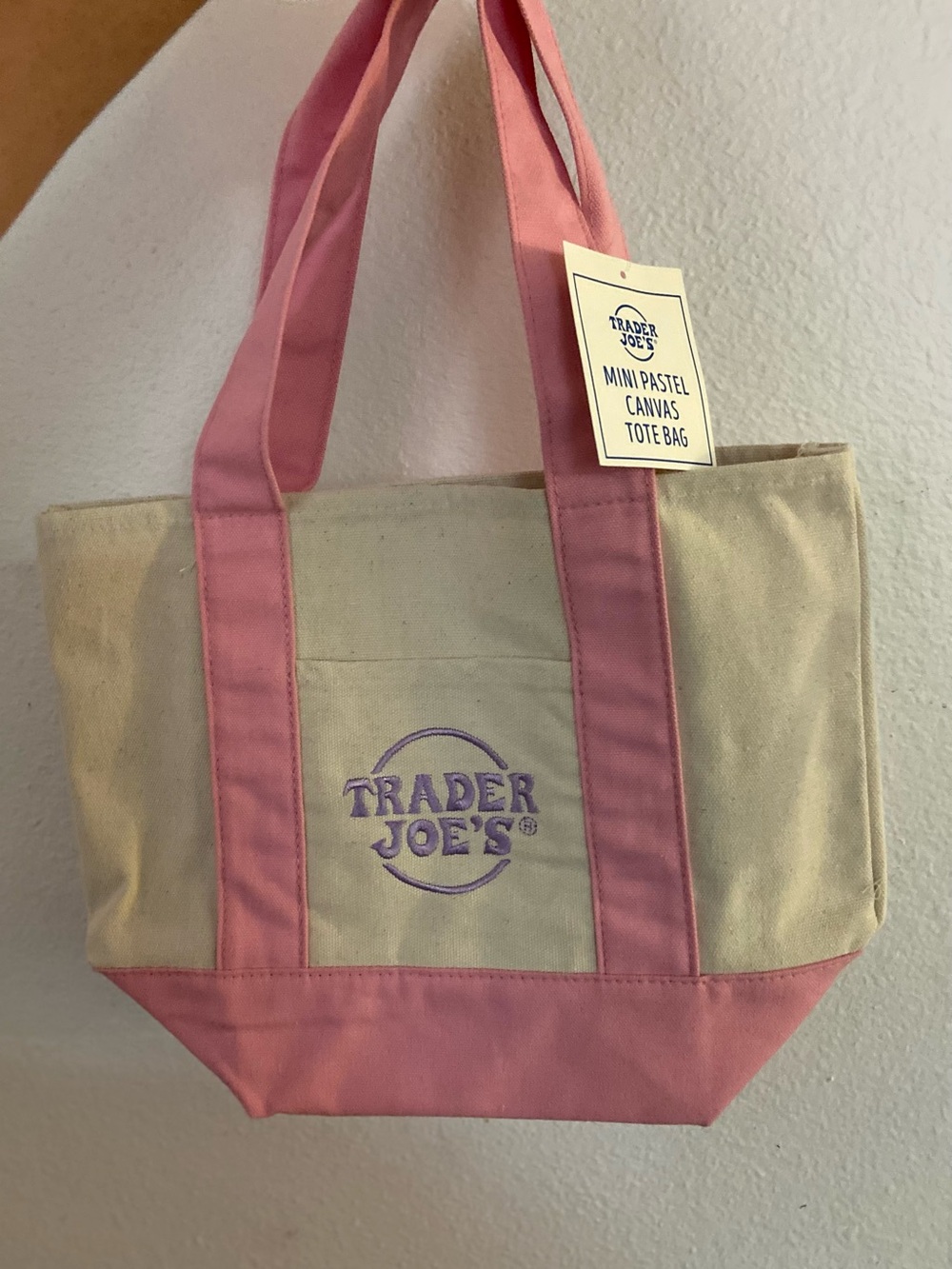 Pink mini Trader Joe’s Tote Bag